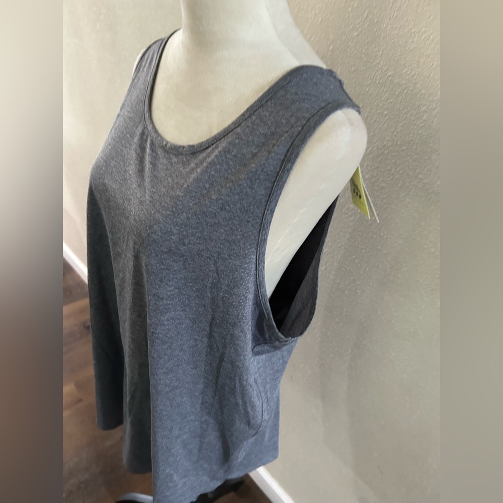All in Motion Heather active wear breathable Gray Tank Top size L NWT